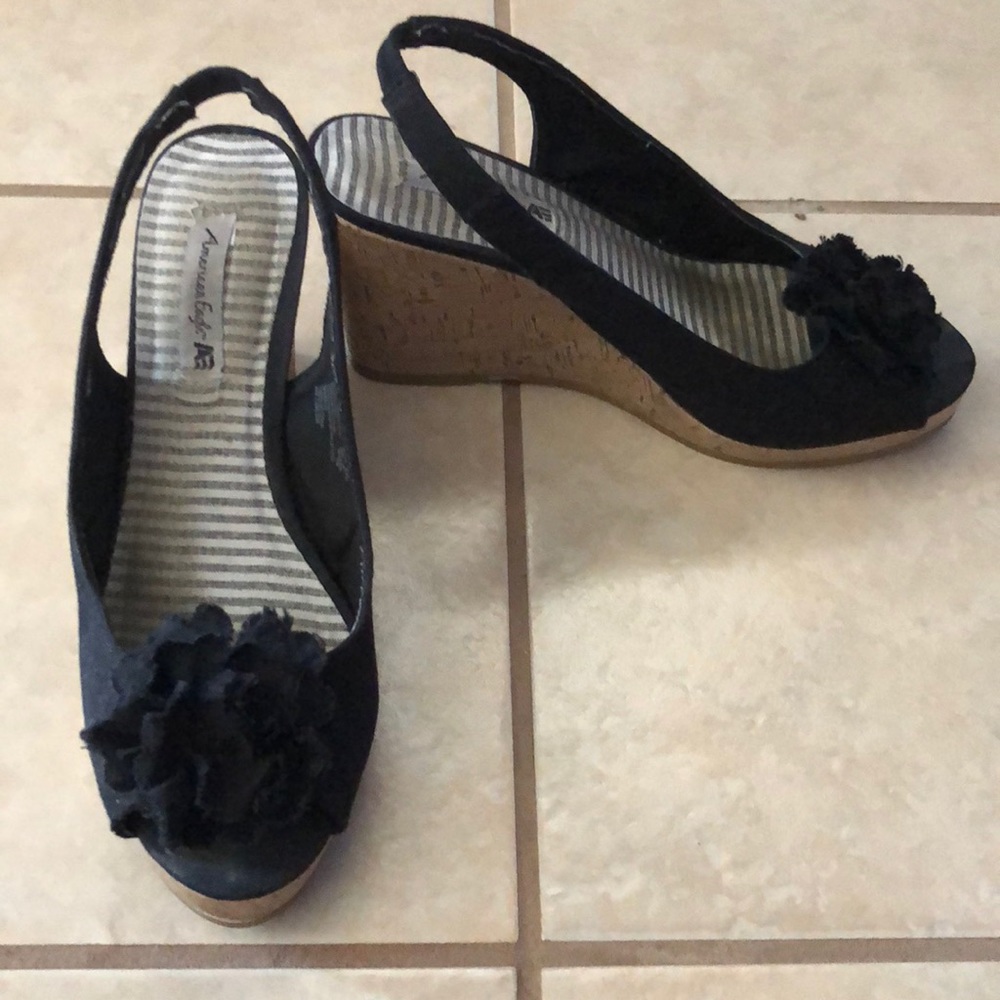 Black American Eagle Wedges Size 7 1/2
